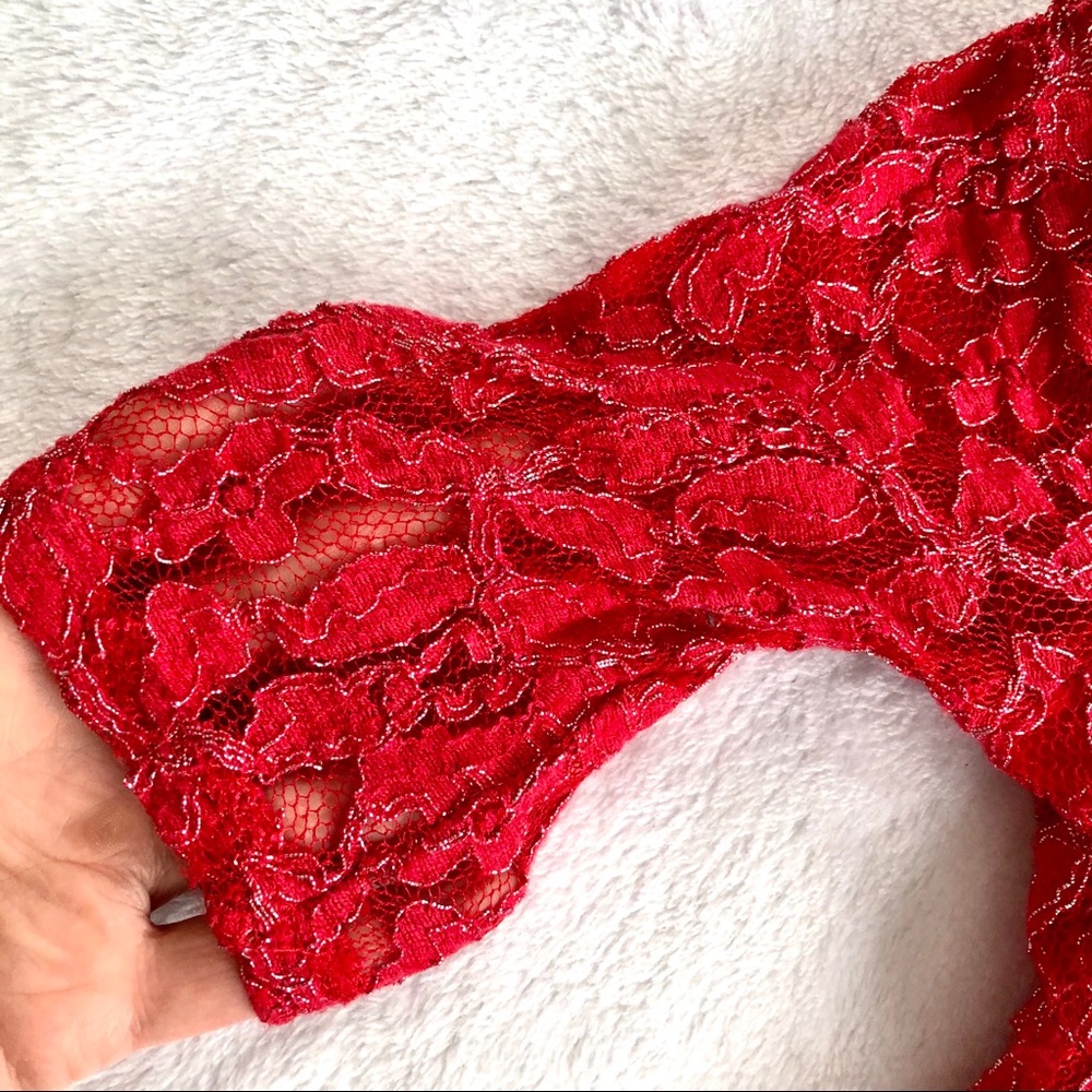 SOLD✖️Girls Red & Silver Lace Tutu Dress || Size 5 - Picture 3 of 7